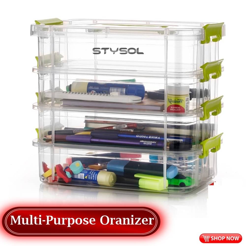 Stysol Multi-Purpose Box Plastic Multicolor Multi-Purpose Container ( Set of 1 ) Stysol Multi-Purpose Box Plastic Multicolor Multi-Purpose Container ( Set of 1 )