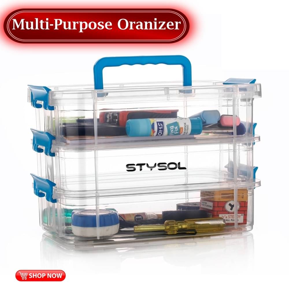 Stysol Multi-Purpose Box Plastic Multicolor Multi-Purpose Container ( Set of 1 ) Stysol Multi-Purpose Box Plastic Multicolor Multi-Purpose Container ( Set of 1 )