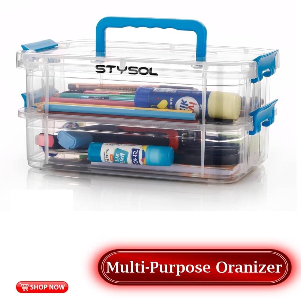 Stysol Multi-Purpose Box Plastic Multicolor Multi-Purpose Container ( Set of 1 ) Stysol Multi-Purpose Box Plastic Multicolor Multi-Purpose Container ( Set of 1 )