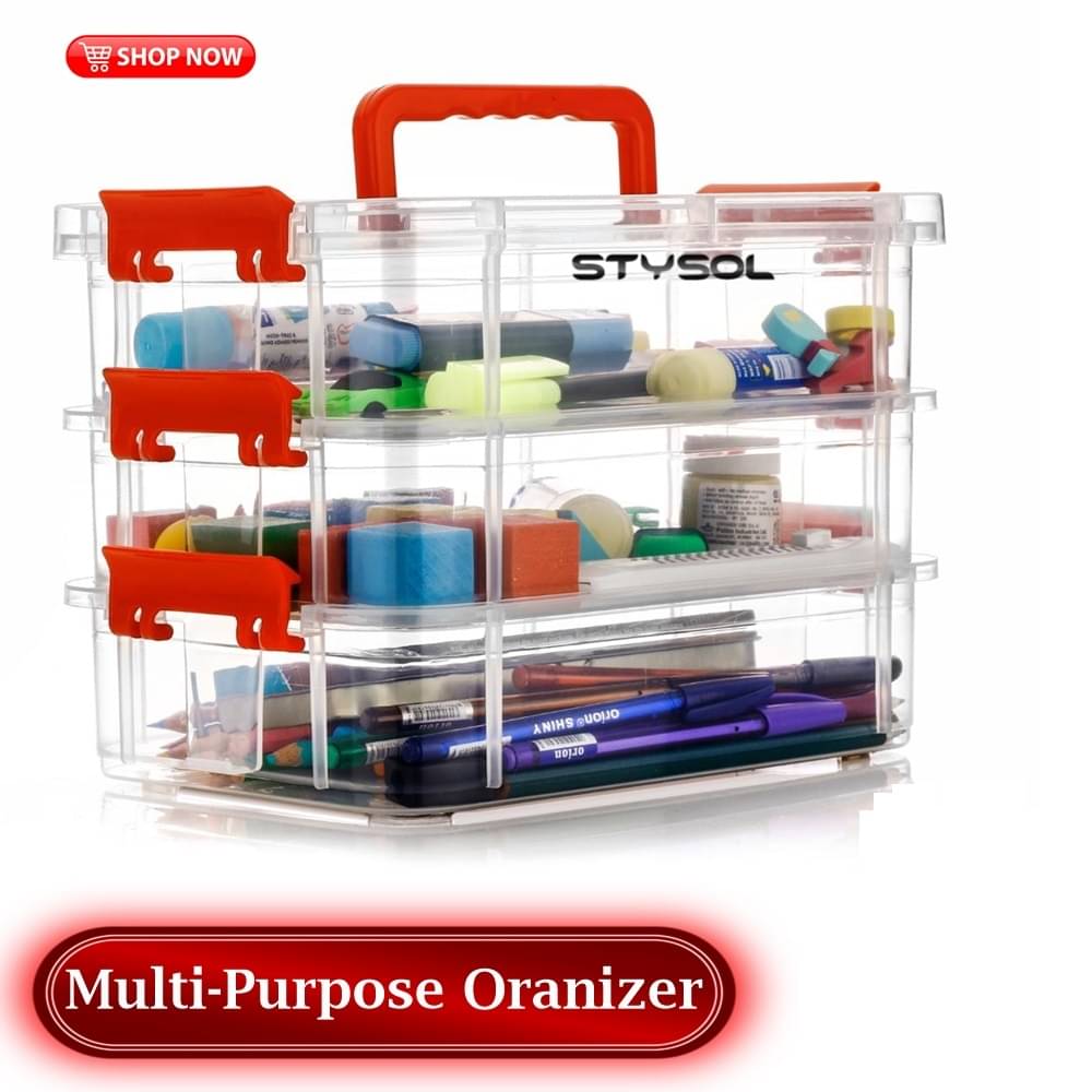 Stysol Multi-Purpose Box Plastic Multicolor Multi-Purpose Container ( Set of 1 ) Stysol Multi-Purpose Box Plastic Multicolor Multi-Purpose Container ( Set of 1 )