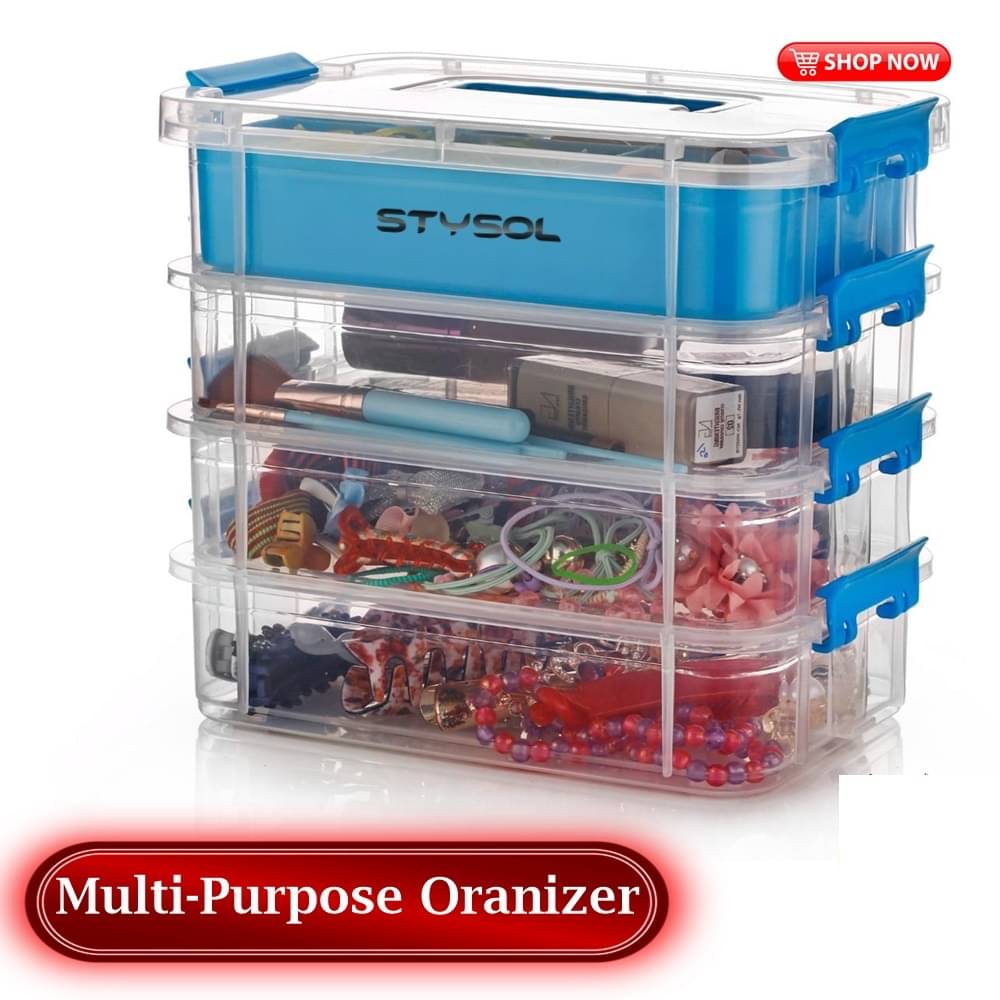 Stysol Multi-Purpose Box Plastic Multicolor Multi-Purpose Container ( Set of 1 ) Stysol Multi-Purpose Box Plastic Multicolor Multi-Purpose Container ( Set of 1 )