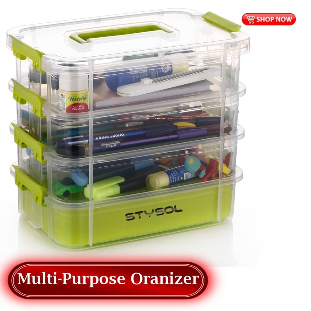     			Stysol Multi-Purpose Box  Plastic Multicolor Multi-Purpose Container ( Set of 1 )
