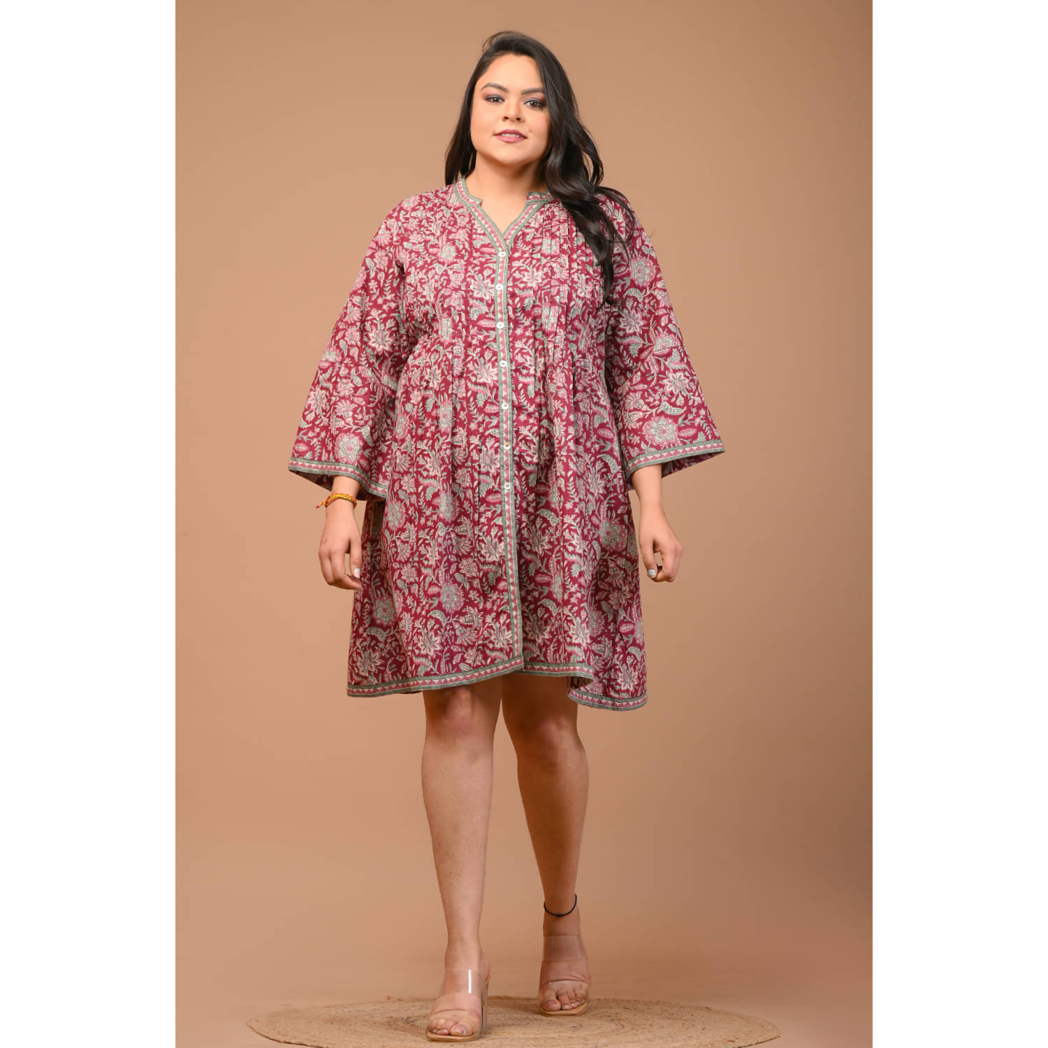 Swasti Women's Cotton Tunic ( Maroon )     			Swasti Women's Cotton Tunic ( Maroon )