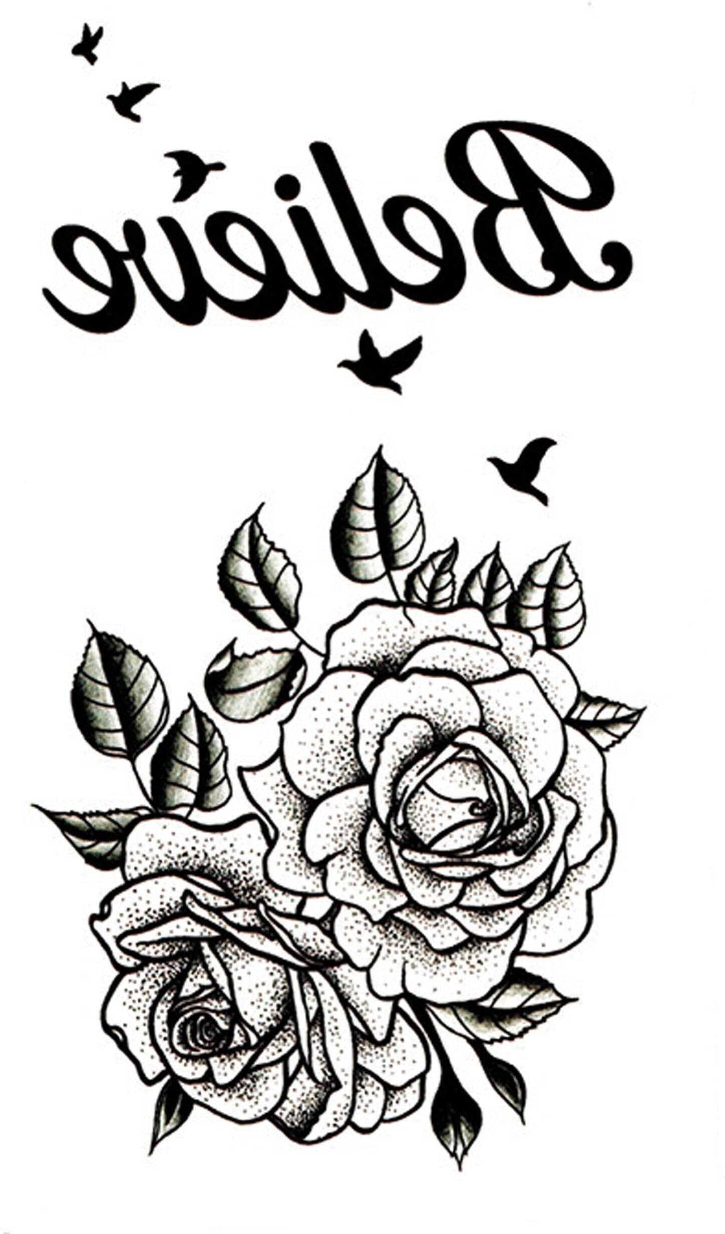 The Canvas Arts Realistic Look Waterproof Temporary Tattoo Sticker Body Tattoo