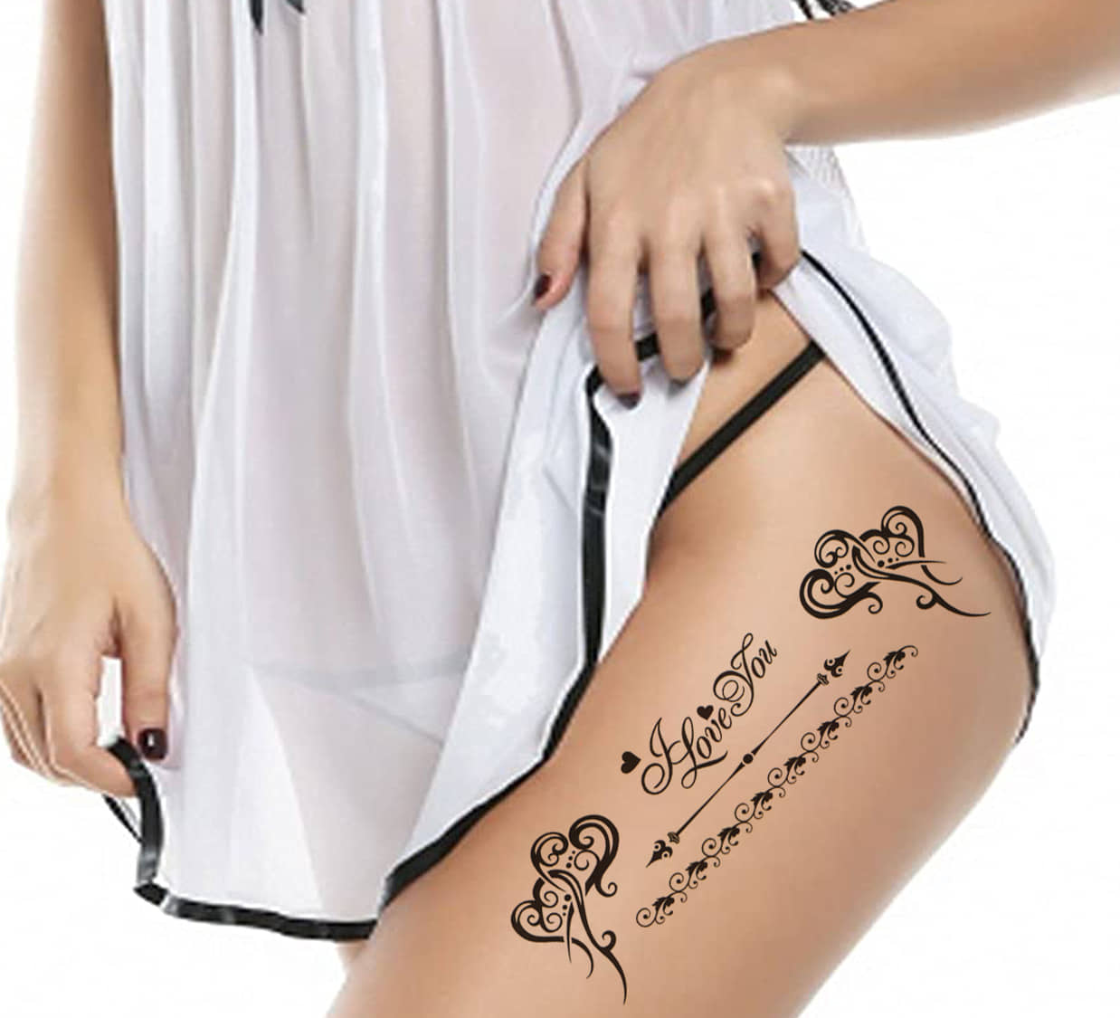 The Canvas Arts Honeymoon Realistic Look Temporary Tattoo Adults Body Tattoo
