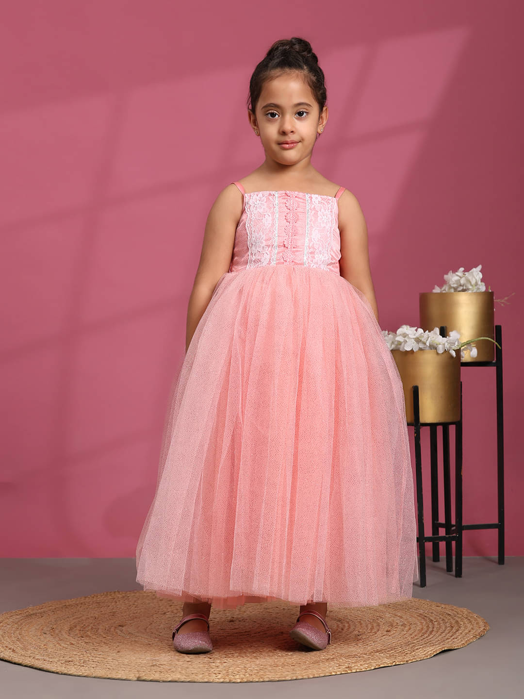 Toy Balloon Kids Net Gown For Girls ( Pack of 1 , Orange ) Toy Balloon Kids Net Gown For Girls ( Pack of 1 , Orange )