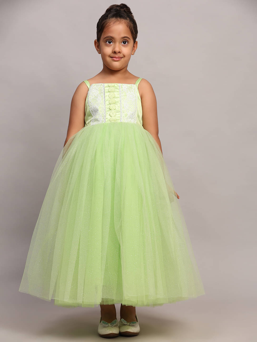 Toy Balloon Kids Net Gown For Baby Girls ( Pack of 1 , Light Green ) Toy Balloon Kids Net Gown For Baby Girls ( Pack of 1 , Light Green )