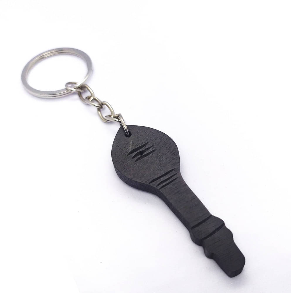     			YASH GEMS Black Wood Keychain - Pack of 1