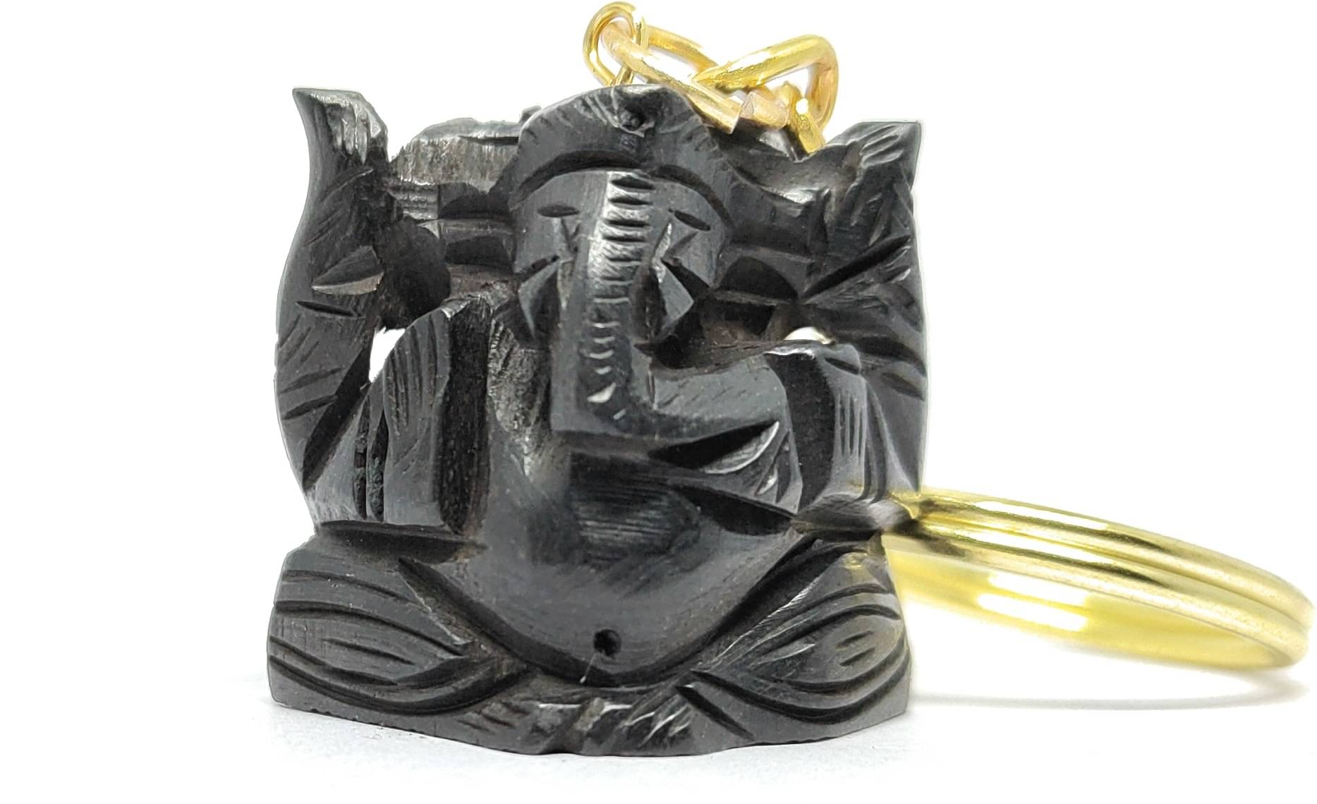     			YASH GEMS Black Wood Keychain - Pack of 1