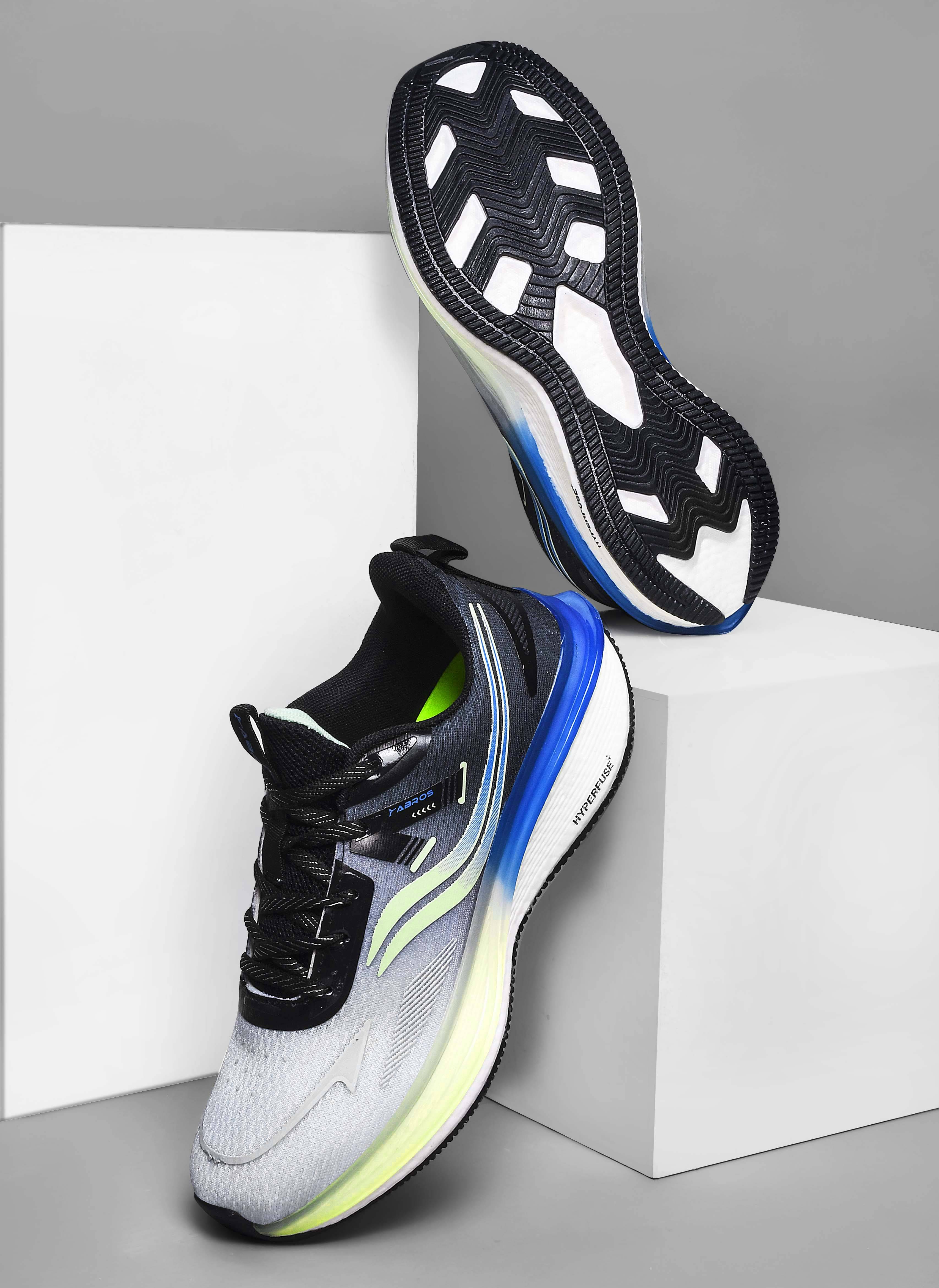     			Abros Light Grey Men's Sports Running Shoes