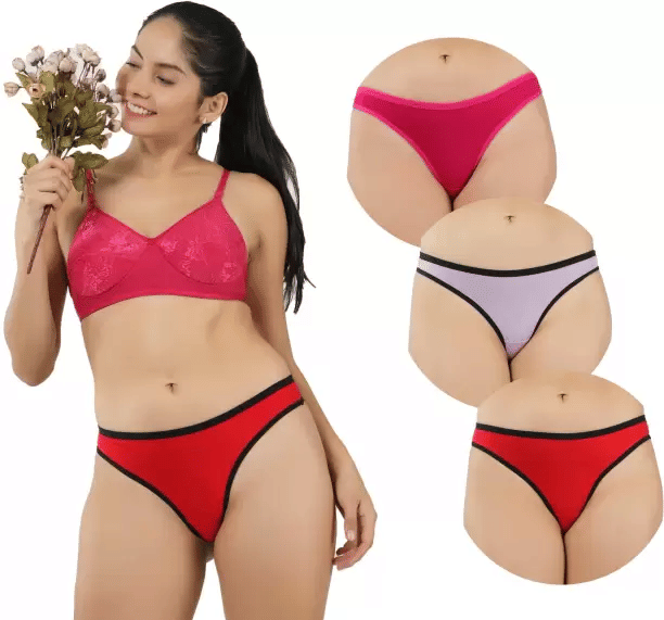    			Bebron Pack of 3 Cotton Lycra Hipster For Women ( Multicolor2 )