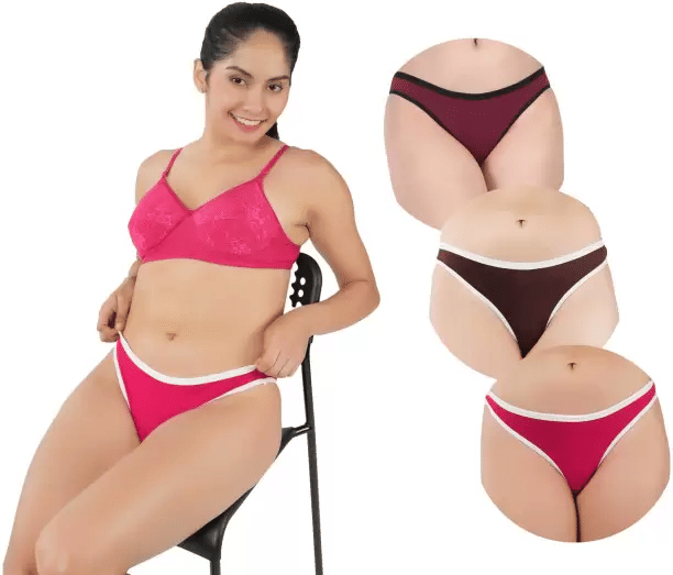     			Bebron Pack of 3 Cotton Lycra Hipster For Women ( Multicolor6 )