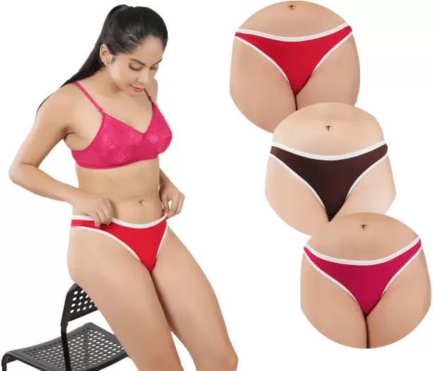 Bebron Cotton Lycra Hipster ( Multicolor4 , Pack of 3 )