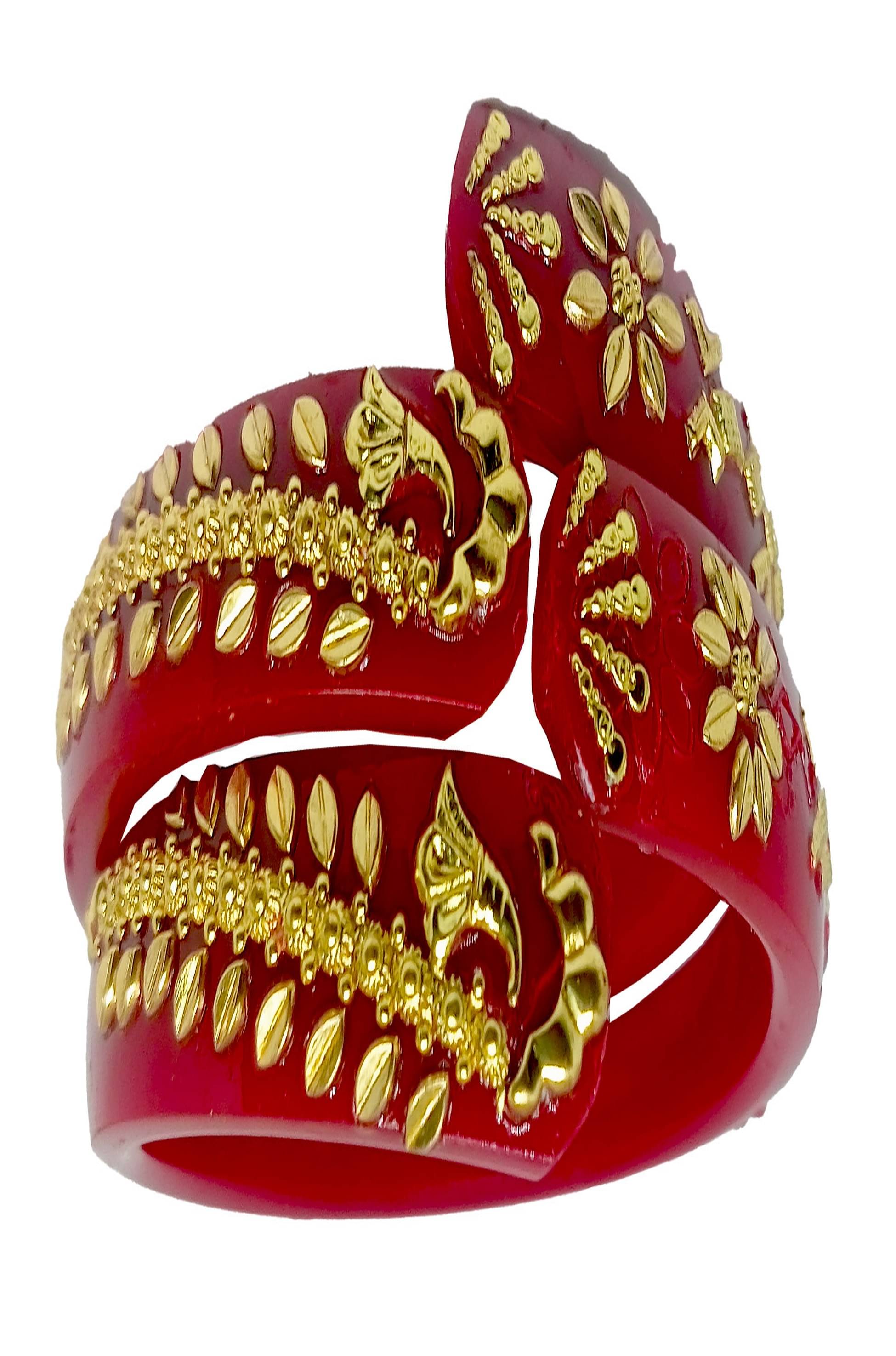     			Bovzen Red Bangle ( Pack of 2 )