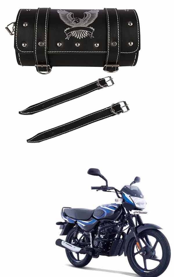     			BuddyBuzz One-side Black Leatherette Tool Bag Eagle For Bajaj CT 100