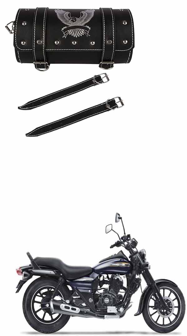 BuddyBuzz One-side Black Leatherette Tool Bag Eagle For Bajaj Avenger 150 Street BuddyBuzz One-side Black Leatherette Tool Bag Eagle For Bajaj Avenger 150 Street