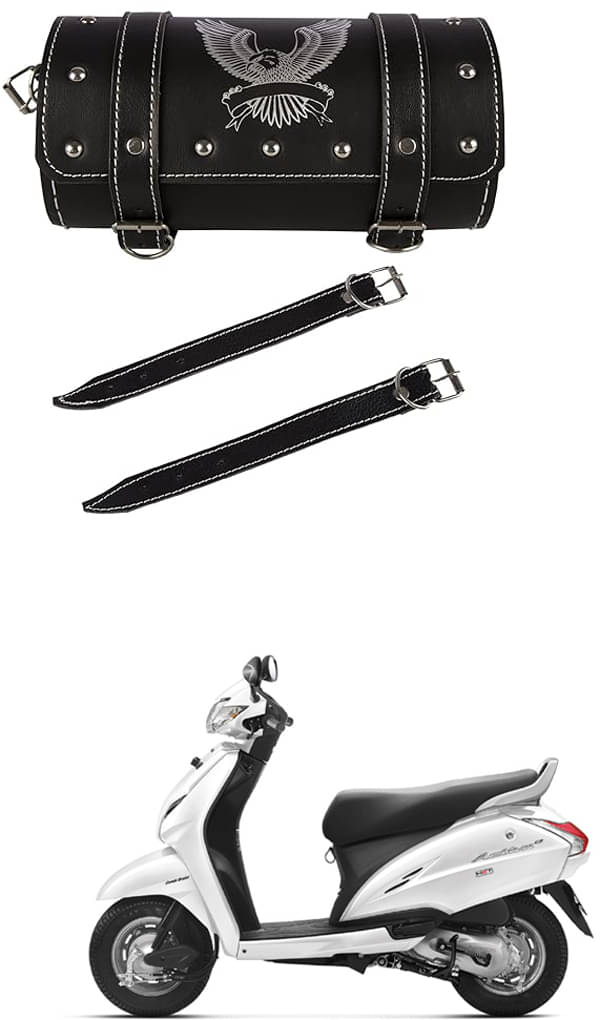     			BuddyBuzz One-side Black Leatherette Tool Bag Eagle For Honda Activa 3G