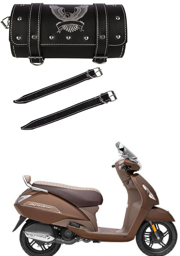 BuddyBuzz One-side Black Leatherette Tool Bag Eagle For TVS Jupiter classic BuddyBuzz One-side Black Leatherette Tool Bag Eagle For TVS Jupiter classic