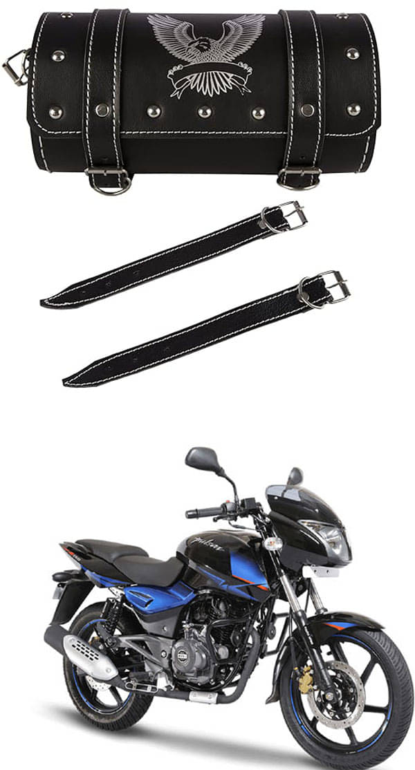 BuddyBuzz One-side Black Leatherette Tool Bag Eagle For Bajaj Pulsar 150 DTS-i BuddyBuzz One-side Black Leatherette Tool Bag Eagle For Bajaj Pulsar 150 DTS-i