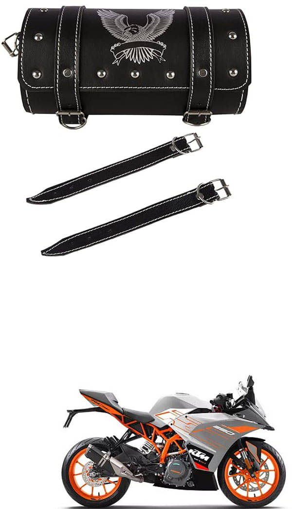 BuddyBuzz One-side Black Leatherette Tool Bag Eagle For KTM RC 390 BuddyBuzz One-side Black Leatherette Tool Bag Eagle For KTM RC 390