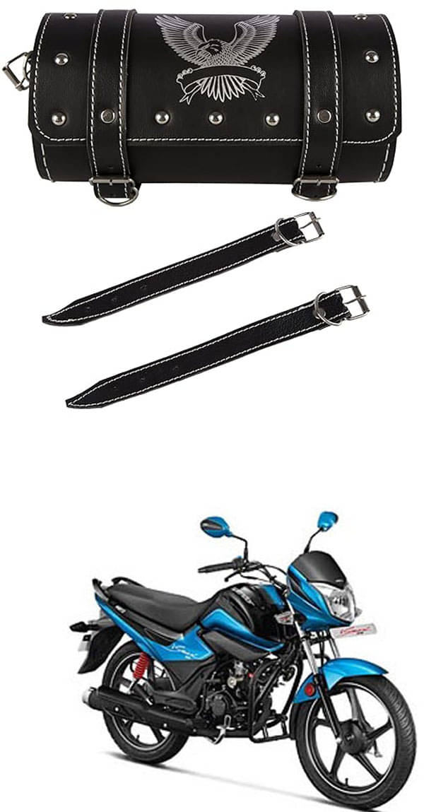 BuddyBuzz One-side Black Leatherette Tool Bag Eagle For Hero Splendor iSmart 110 BuddyBuzz One-side Black Leatherette Tool Bag Eagle For Hero Splendor iSmart 110