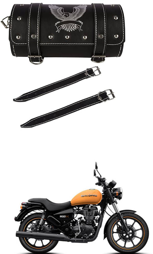     			BuddyBuzz One-side Black Leatherette Tool Bag Eagle For Royal Enfield Thunderbird 500