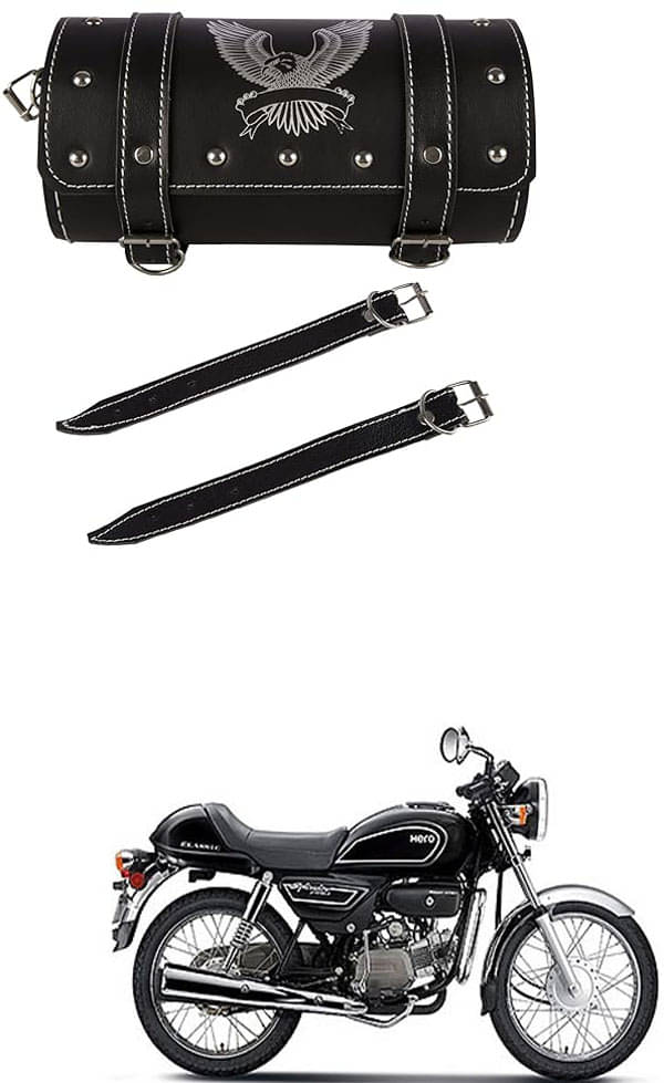     			BuddyBuzz One-side Black Leatherette Tool Bag Eagle For Hero Splendor Pro Classic