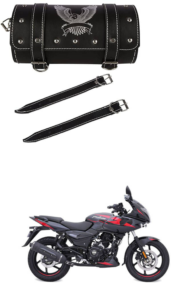     			BuddyBuzz One-side Black Leatherette Tool Bag Eagle For Bajaj Pulsar 220F