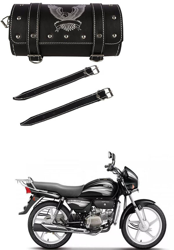 BuddyBuzz One-side Black Leatherette Tool Bag Eagle For Hero Splendor Plus BuddyBuzz One-side Black Leatherette Tool Bag Eagle For Hero Splendor Plus
