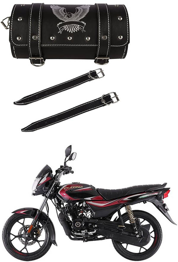     			BuddyBuzz One-side Black Leatherette Tool Bag Eagle For Bajaj Platina 110 H-Gear