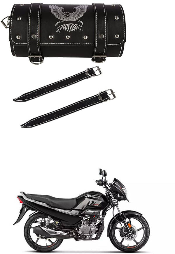 BuddyBuzz One-side Black Leatherette Tool Bag Eagle For Hero Super Splendor BuddyBuzz One-side Black Leatherette Tool Bag Eagle For Hero Super Splendor