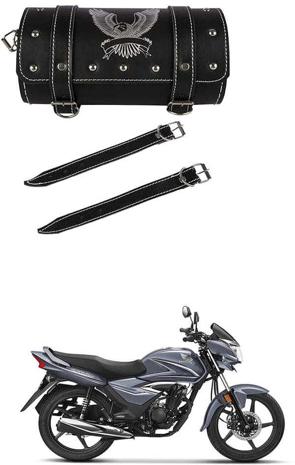 BuddyBuzz One-side Black Leatherette Tool Bag Eagle For Honda Shine BuddyBuzz One-side Black Leatherette Tool Bag Eagle For Honda Shine