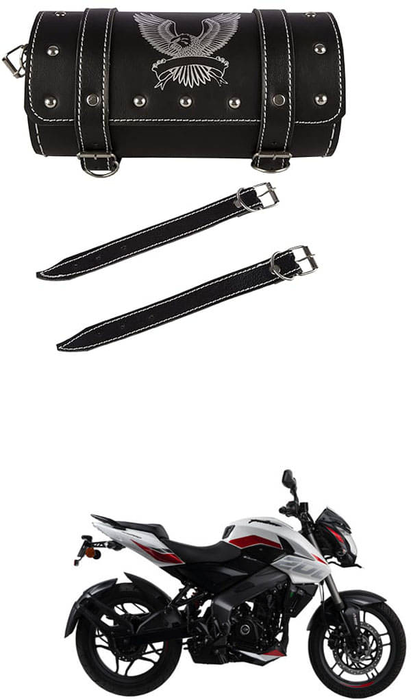 BuddyBuzz One-side Black Leatherette Tool Bag Eagle For Bajaj Pulsar 200 NS DTS-i BuddyBuzz One-side Black Leatherette Tool Bag Eagle For Bajaj Pulsar 200 NS DTS-i