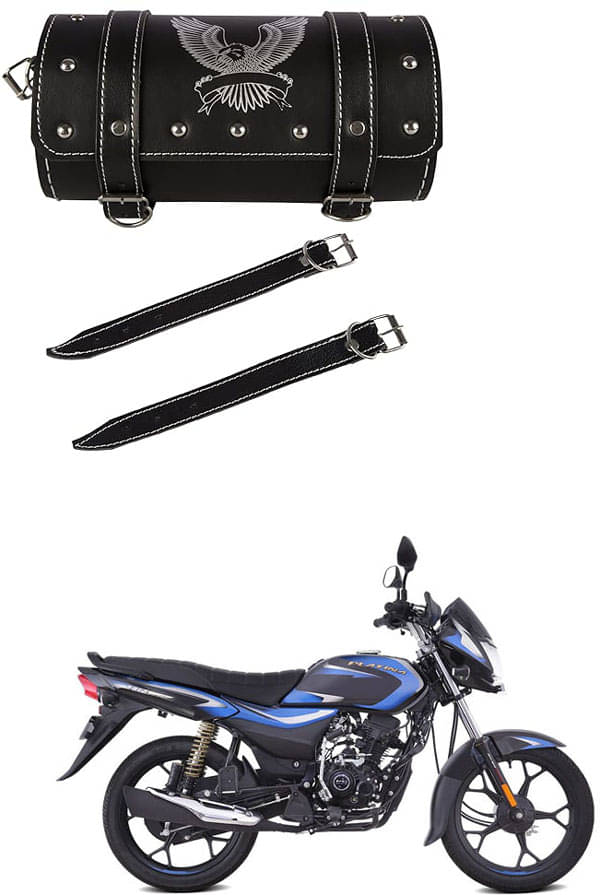     			BuddyBuzz One-side Black Leatherette Tool Bag Eagle For Bajaj Platina 110