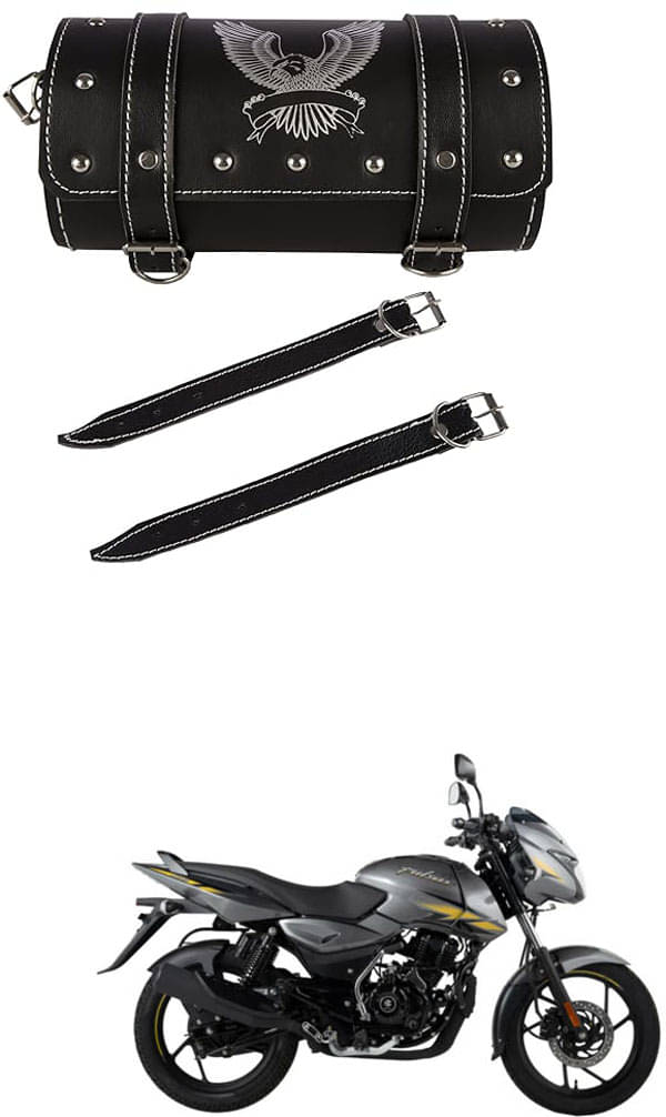 BuddyBuzz One-side Black Leatherette Tool Bag Eagle For Bajaj Pulsar 125 Neon BuddyBuzz One-side Black Leatherette Tool Bag Eagle For Bajaj Pulsar 125 Neon