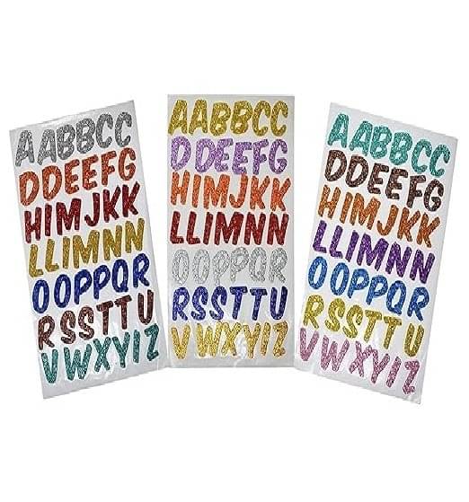 Freedy Glitter Foam Self Adhesive ABCD/Alphabets Wall Stickers for Art and Craft (Multicolour; Medium) -Set of 3 Sheets Freedy Glitter Foam Self Adhesive ABCD/Alphabets Wall Stickers for Art and Craft (Multicolour; Medium) -Set of 3 Sheets