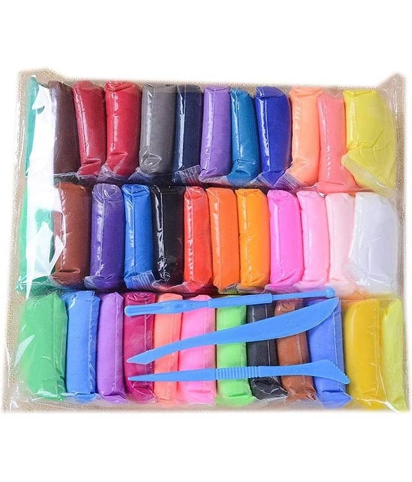 Freedy (Pack of 12) Air Dry Clay, Colorful Children Soft Clay, Creative Art Crafts, Gifts for Kids-Multi Color. Non-Toxic Modeling Magic Fluffy Foam Bouncing Clay Putty Kit for Kids with Tools - Stationery | Buy online on ZillyBuy