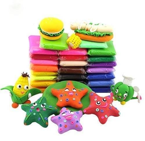     			Freedy (Pack of 12) Air Dry Clay, Colorful Children Soft Clay, Creative Art Crafts, Gifts for Kids-Multi Color. Non-Toxic Modeling Magic Fluffy Foam Bouncing Clay Putty Kit for Kids with Tools