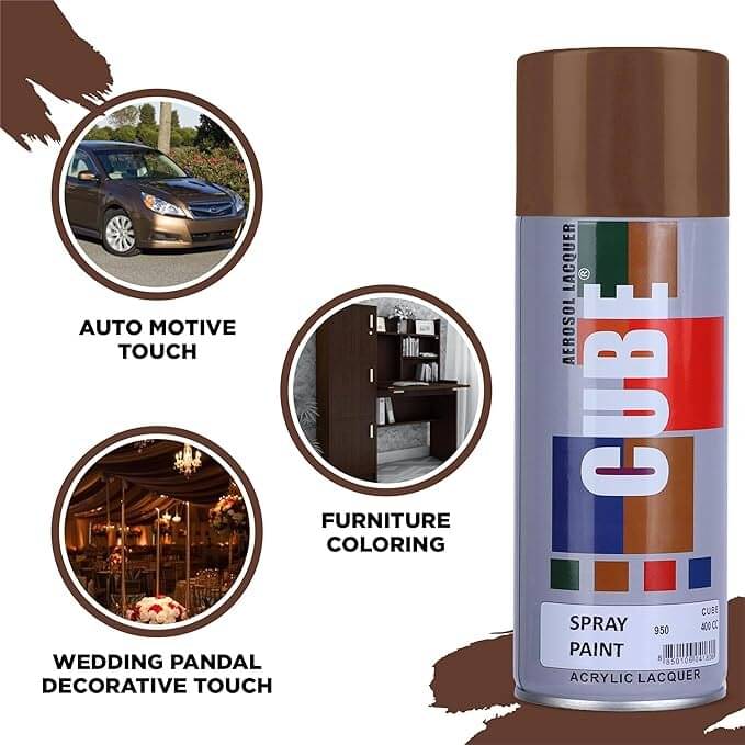 Golden Fox Cube Brown Spray Paint Brown Spray Paint 400 ml (Pack of 1) Golden Fox Cube Brown Spray Paint Brown Spray Paint 400 ml (Pack of 1)
