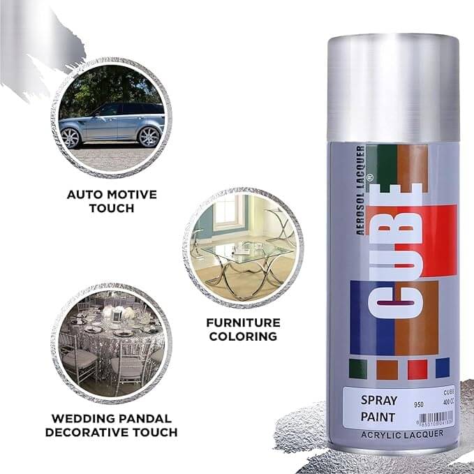 Golden Fox Cube Chrome Spray Paint Multicolor Spray Paint 400 ml (Pack of 1) Golden Fox Cube Chrome Spray Paint Multicolor Spray Paint 400 ml (Pack of 1)