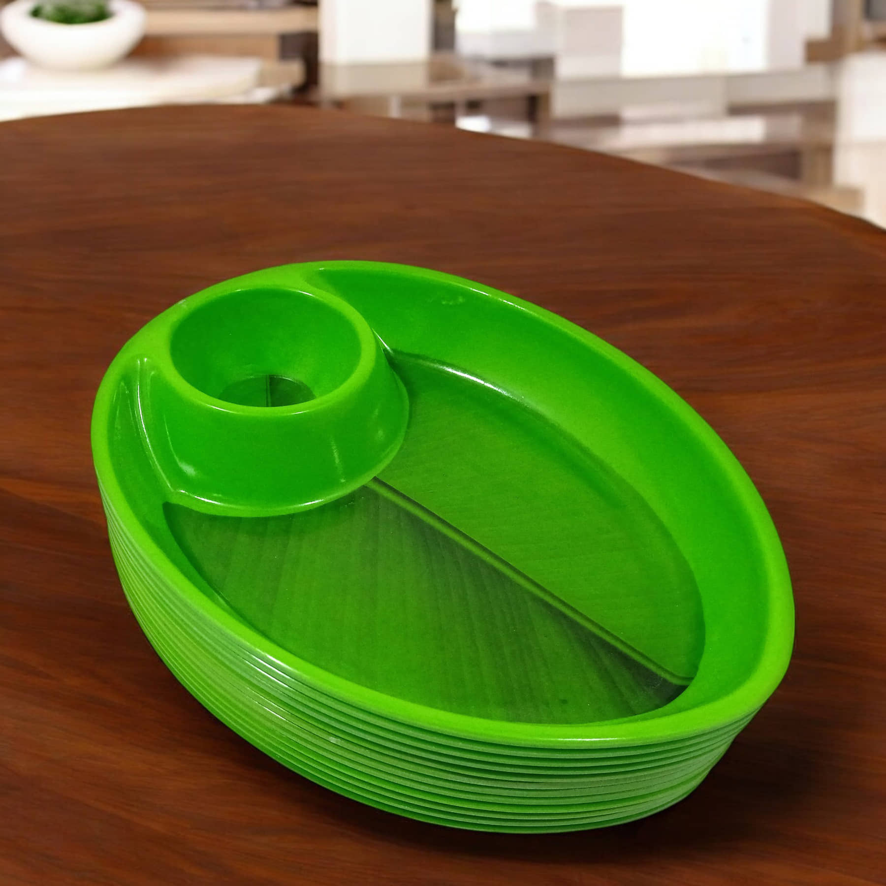 Inpro 12 Pcs Melamine Dark Green Platter