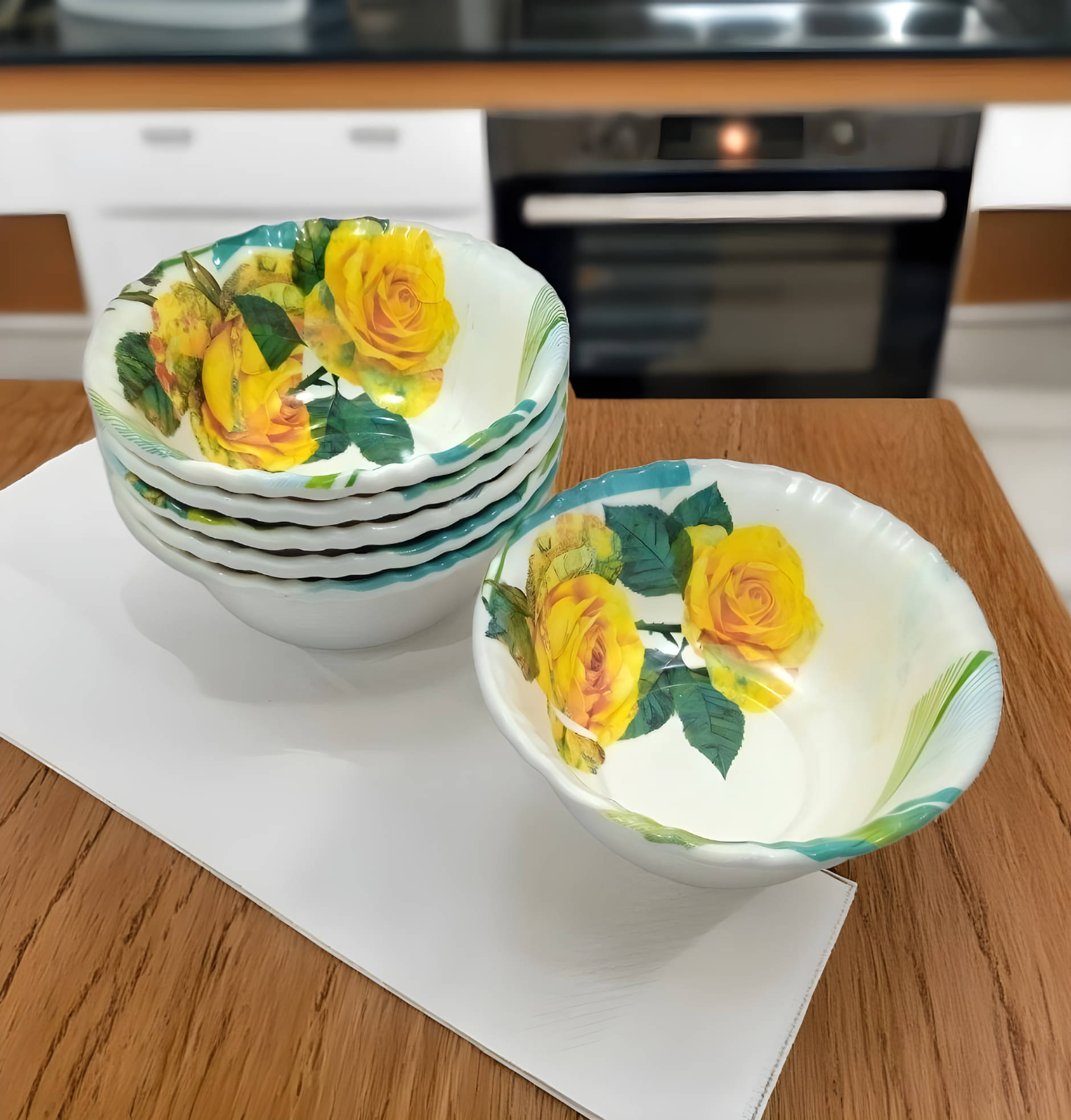 Inpro Melamine Printed Snacks Bowl 10 cm ( Set of 6 ) Multicolor Inpro Melamine Printed Snacks Bowl 10 cm ( Set of 6 ) Multicolor