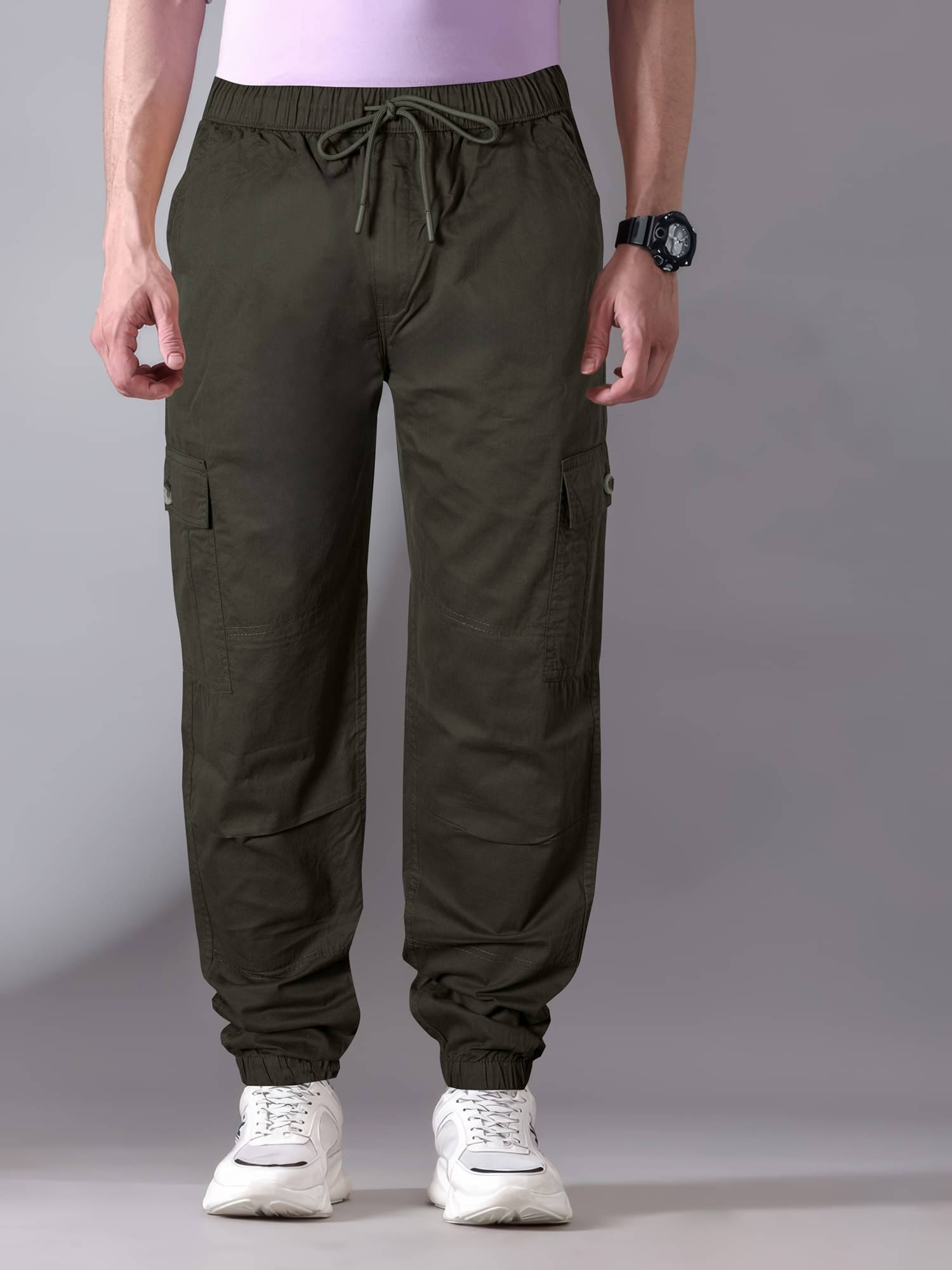     			JB JUST BLACK Regular Flat Men's Joggers - Green ( Pack of 1 )