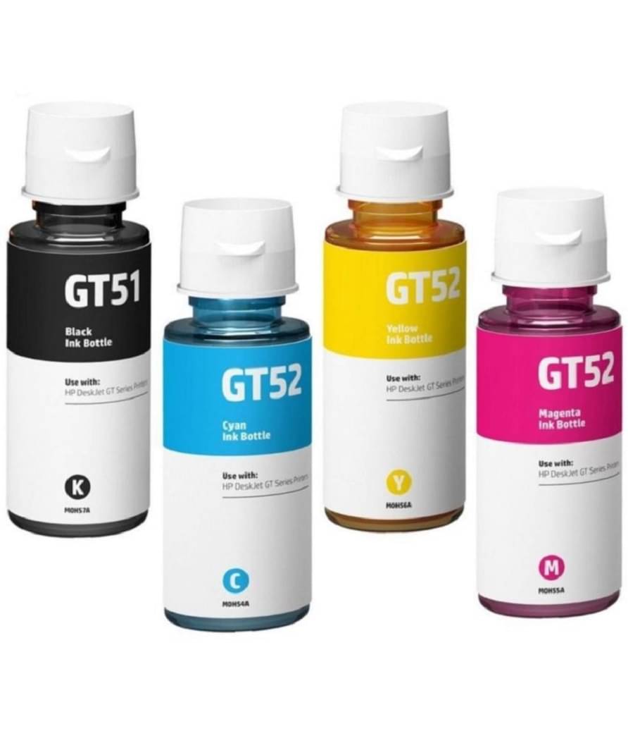     			KALAR GT51/52 Multicolor Ink ( 90 ml ) Pack of 4 For H-P DeskJet GT 5800 series, H-P Ink Tank 100/ 300/ 400 , H_P Smart Tank 200/ 300/ 400/ 500/ 600