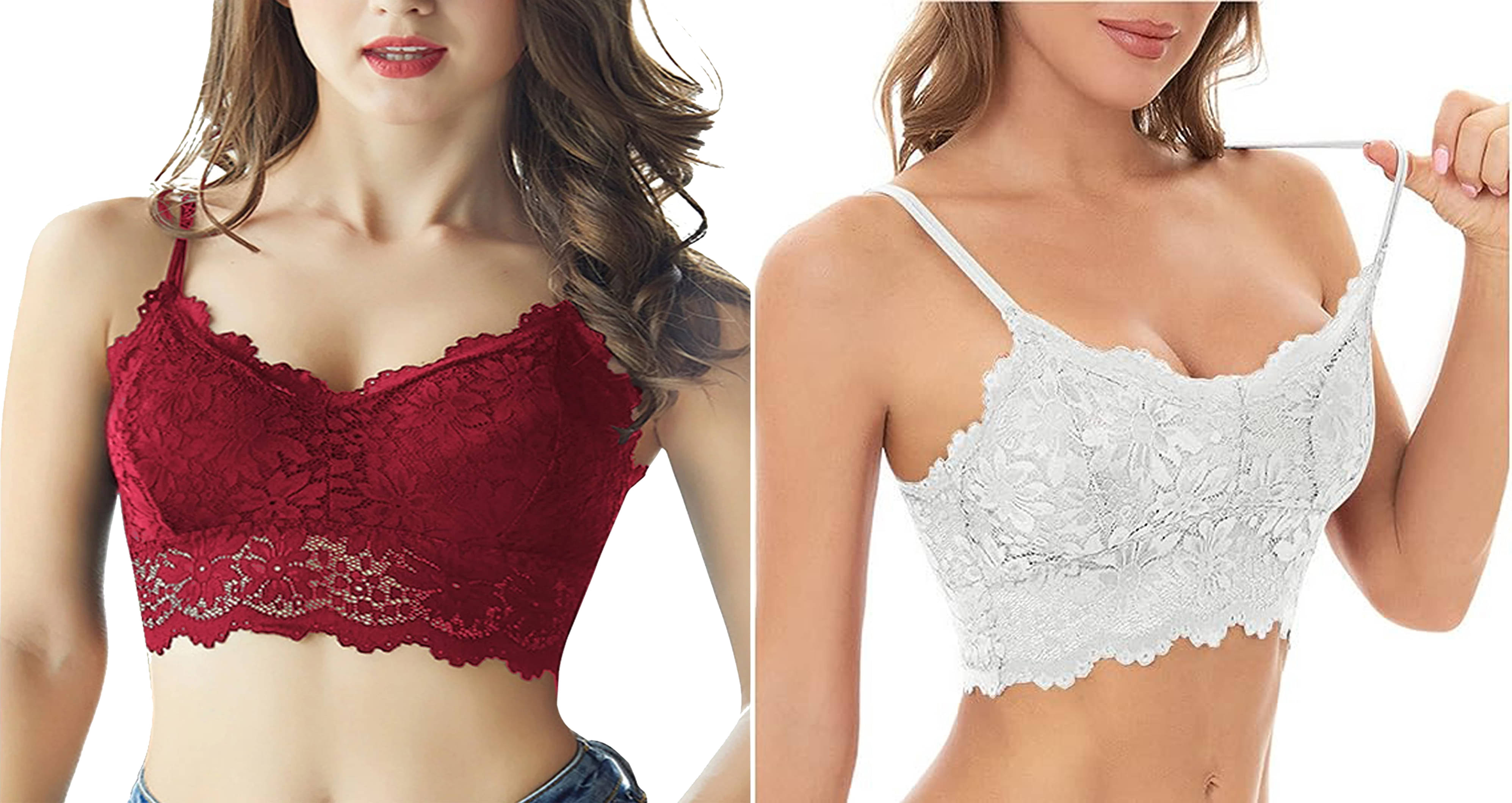     			Kamini Pack of 2 Lace Lightly Padded Bralette Bra For Women ( Multicolor13 )