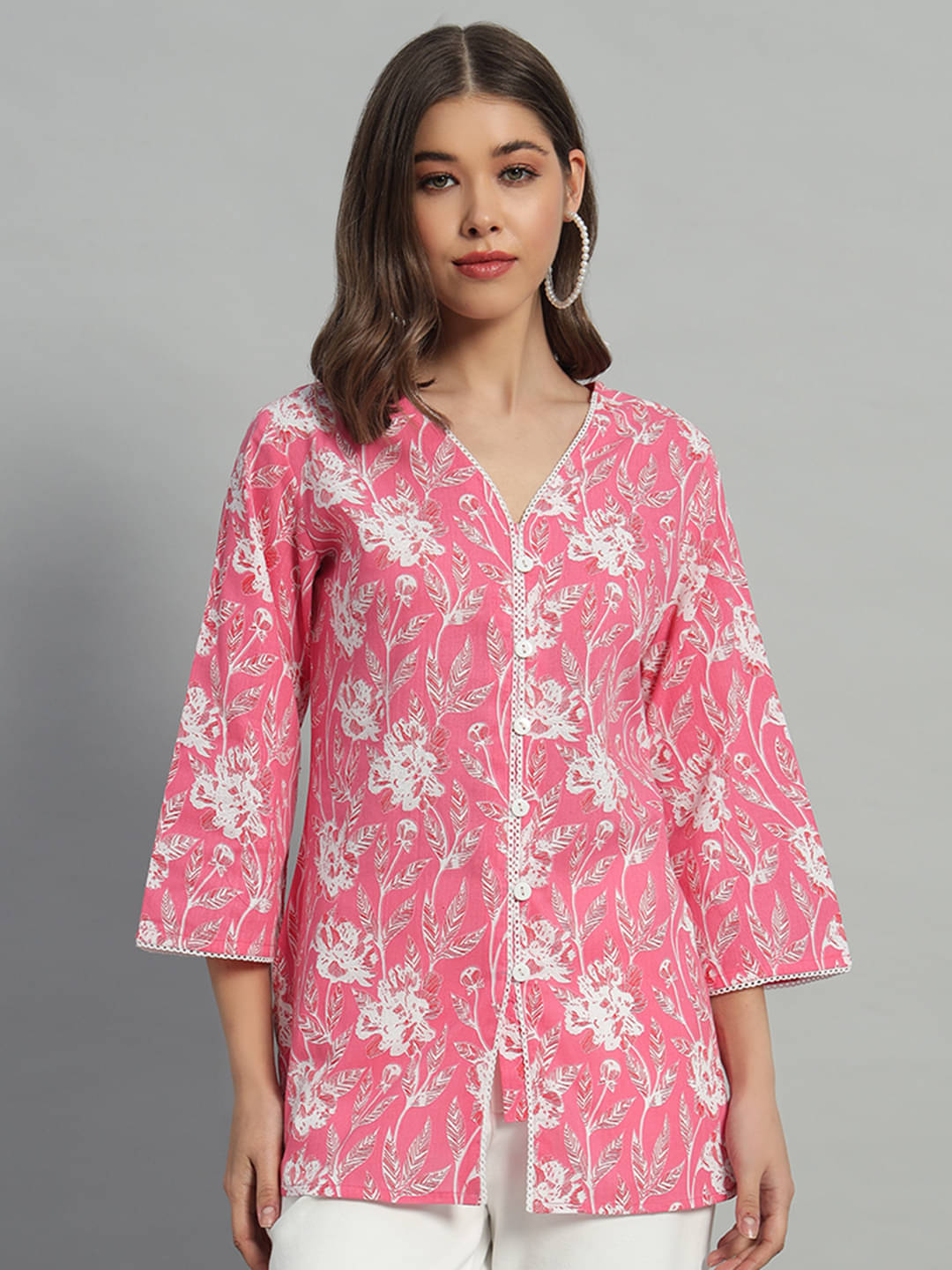     			Kbz Women's Cotton Regular Top ( Pink )