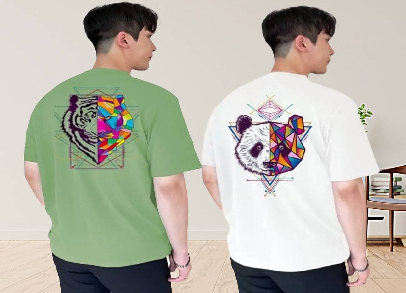 Kintu Parantu Polyester Regular Fit Printed Half Sleeves Men's Round T-Shirt - Multicolor8 ( Pack of 2 ) Kintu Parantu Polyester Regular Fit Printed Half Sleeves Men's Round T-Shirt - Multicolor8 ( Pack of 2 )