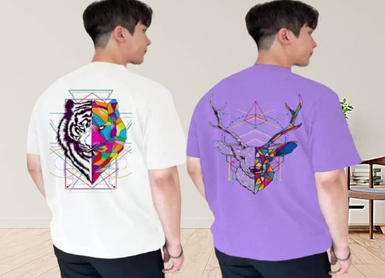 Kintu Parantu Polyester Regular Fit Printed Half Sleeves Men's Round T-Shirt - Multicolor13 ( Pack of 2 ) Kintu Parantu Polyester Regular Fit Printed Half Sleeves Men's Round T-Shirt - Multicolor13 ( Pack of 2 )