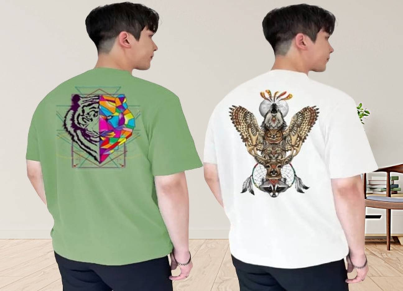 Kintu Parantu Polyester Regular Fit Printed Half Sleeves Men's Round T-Shirt - Multicolor13 ( Pack of 2 ) Kintu Parantu Polyester Regular Fit Printed Half Sleeves Men's Round T-Shirt - Multicolor13 ( Pack of 2 )