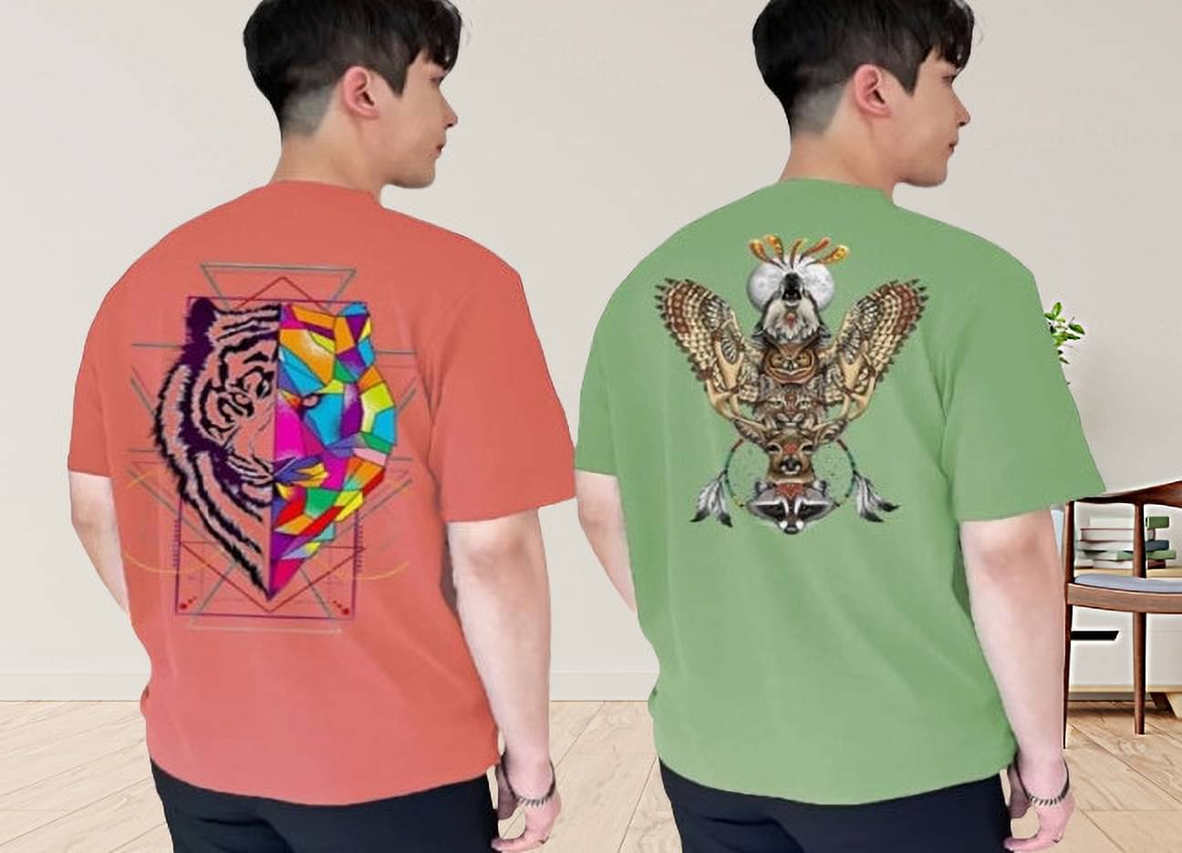 Kintu Parantu Polyester Regular Fit Printed Half Sleeves Men's Round T-Shirt - Multicolor13 ( Pack of 2 ) Kintu Parantu Polyester Regular Fit Printed Half Sleeves Men's Round T-Shirt - Multicolor13 ( Pack of 2 )